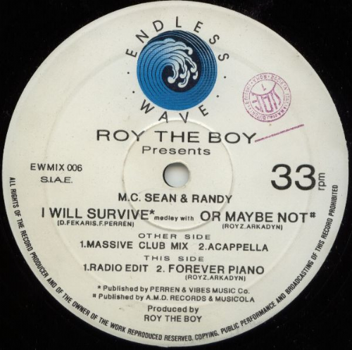 Roy The Boy Presents M.C. Sean e Randy - I Will Survive Medley With Or Maybe Not