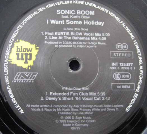 Sonic Boom Feat. Kurtis Blow - I Want Some Holiday