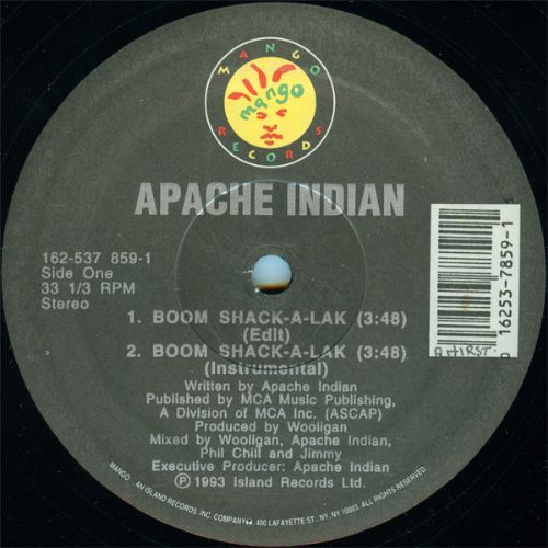 Apache Indian - Boom Shack-A-Lak