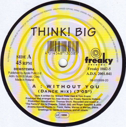 Think! Big - Without You / Dance Version