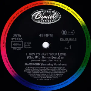 Mantronix Featuring Wondress - Got To Have Your Love