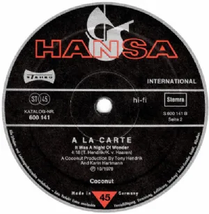 A La Carte - Doctor Doctor Help Me Please / Long Version