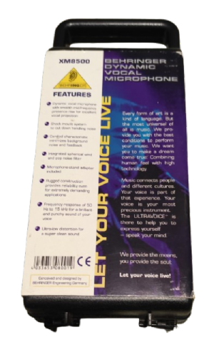 Microfone Behringer Ultravoice XM8500 Din�mico Cardioide preto / seminovo