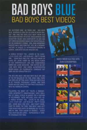 DVD Bad Boys Blue - Bad Boys Best Videos