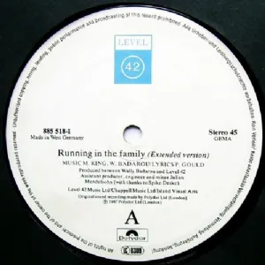 Level 42 - Running In The Family / Extended Version