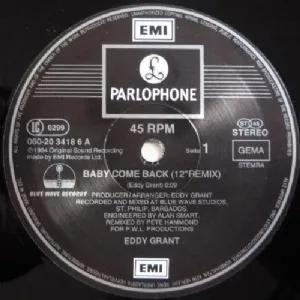 Eddy Grant - Baby Come Back / 12 Remix
