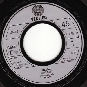 Yello - Desire / Oh Yeah 7'' compacto