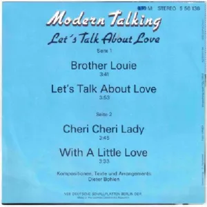 Modern Talking - Lets Talk About Love 7'' compacto