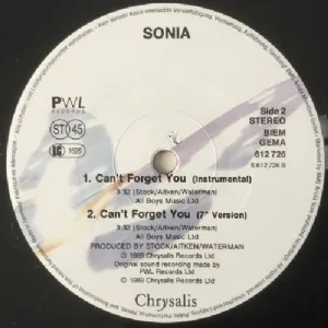 Sonia - Cant Forget You