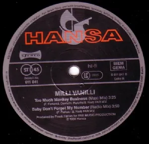 Milli Vanilli - Baby Dont Forget My Number