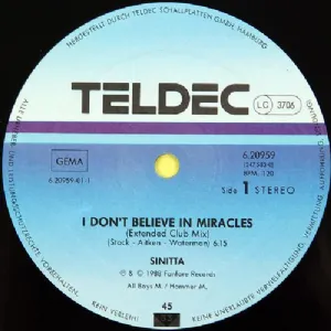 Sinitta - I Dont Believe In Miracles / Merlins Magical Mix