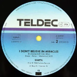 Sinitta - I Dont Believe In Miracles / Merlins Magical Mix