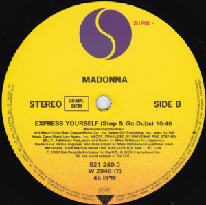 Madonna - Express Yourself / made in France