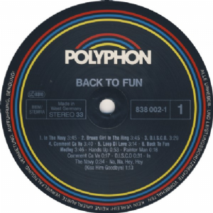 Back To Fun - LP Back To Fun