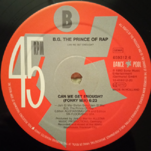 B.G. The Prince Of Rap - Can We Get Enough