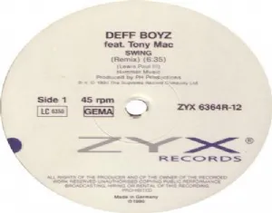 The Deff Boyz Featuring Tony Mac - Swing / Remix