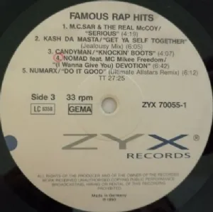 Various - Famous Rap Hits / LP Duplo