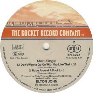 Elton John - I Dont Wanna Go On With You Like That