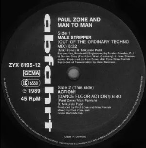 Paul Zone And Man To Man Featuring Man Parrish - Male Stripper / Out Of The Ordinary Techno Mix