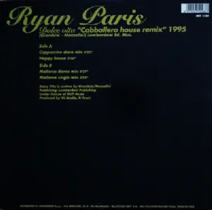 Ryan Paris - Dolce Vita Cabballero / House Remix 1995