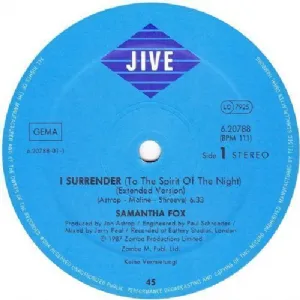 Samantha Fox - I Surrender / To The Spirit Of The Night / Special Multi-Play