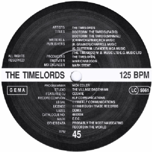 The Timelords - Doctorin The Tardis