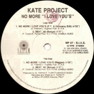 Kate Project - No More I Love Yous