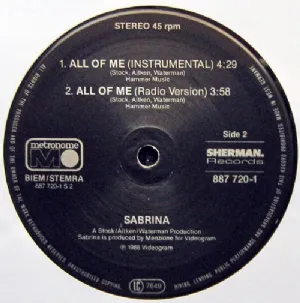 Sabrina - All Of Me / Boy Oh Boy