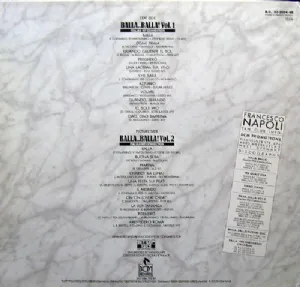 Francesco Napoli - Balla..Balla - Italian Hit Connection Vol. 1 e 2 / Picture Disc