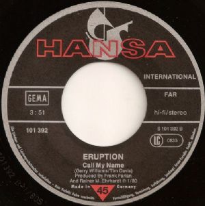 Eruption - Go Johnnie Go / 7 compacto made in Germany