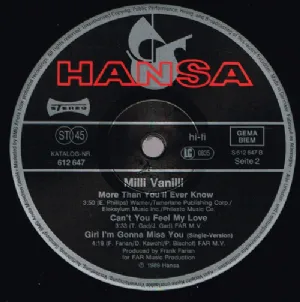 Milli Vanilli - Girl Im Gonna Miss You
