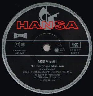 Milli Vanilli - Girl Im Gonna Miss You