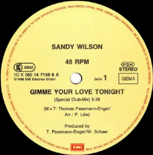 Sandy Wilson - Gimme Your Love Tonight / Special Club-Mix